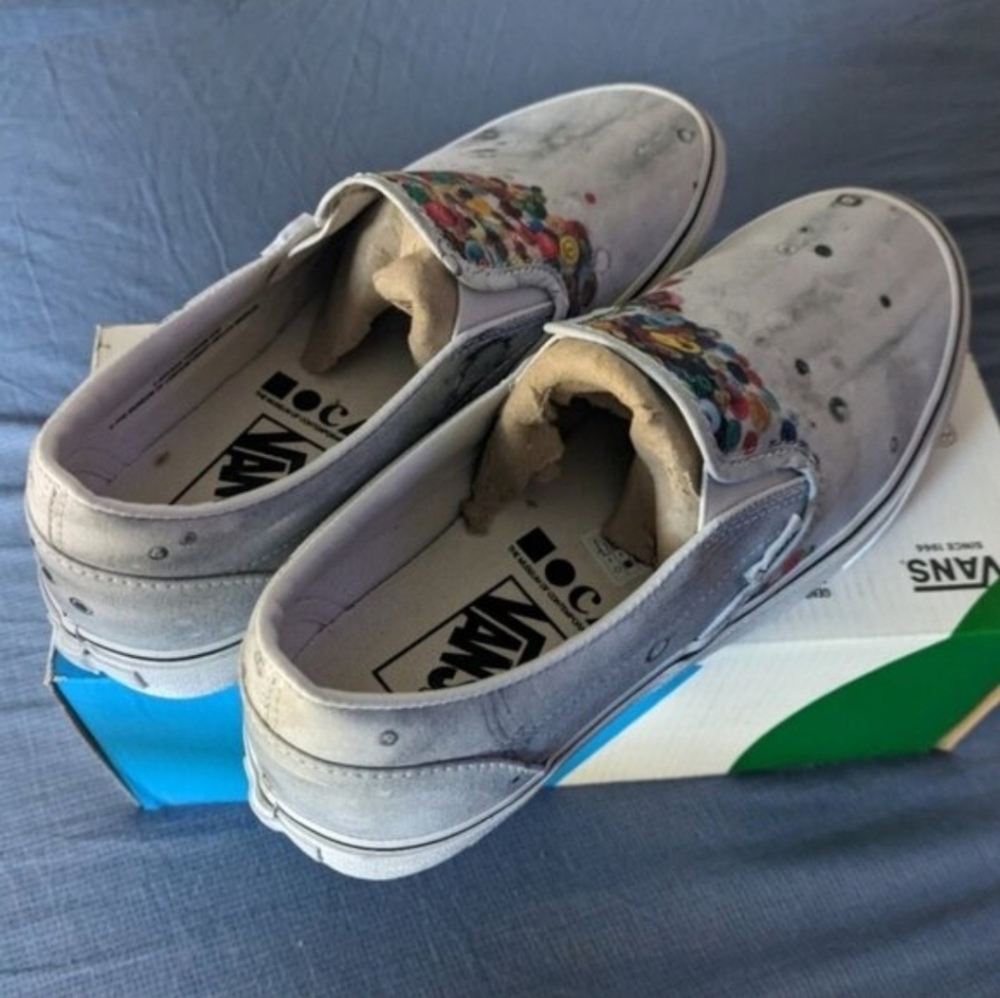 Vans MOCA Classic Women Size 5 Breanna Young Nimbus Clouds buttons 032026 - Picture 5 of 8